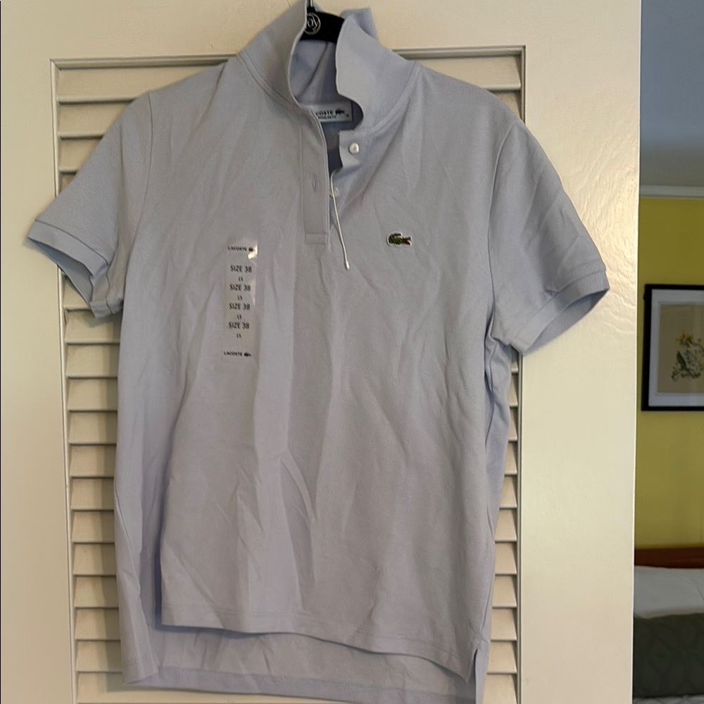 Lacoste Sky Blue Polo Shirt- size 38 classic fit